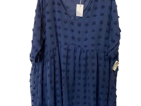 Dress Casual Midi By Clothes Mentor In Blue, Size: 5x Online Sale