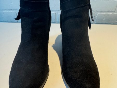 Boots Ankle Heels By Cme In Black & Blue, Size: 8.5 For Sale