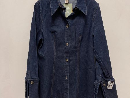 Jacket Shirt By H&m In Blue Denim, Size: M Online Sale