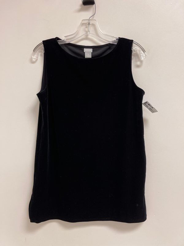 Top Sleeveless By Chicos In Black, Size: S Fashion