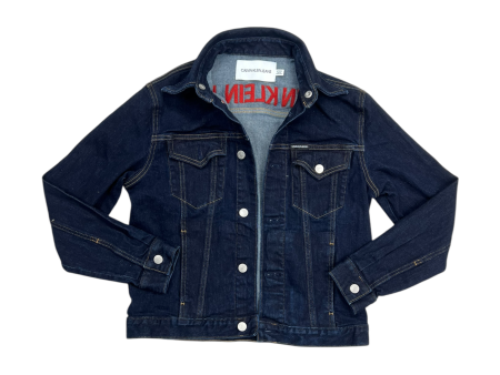 Jacket Denim By Calvin Klein In Blue Denim, Size: Xs Fashion