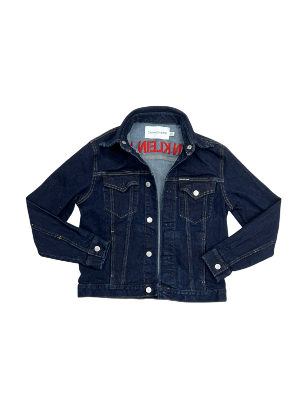 Jacket Denim By Calvin Klein In Blue Denim, Size: Xs Fashion