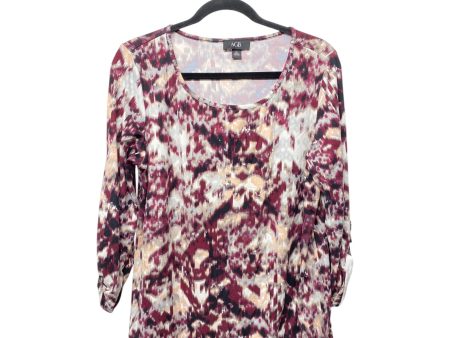 Top 3 4 Sleeve By Agb In Maroon, Size: Xl For Discount