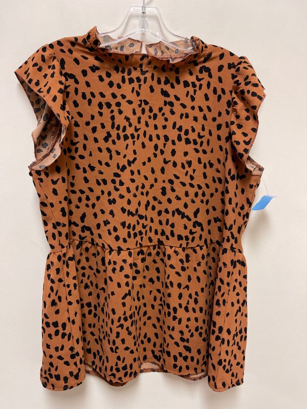 Top Short Sleeve By Clothes Mentor In Animal Print, Size: Xl Fashion