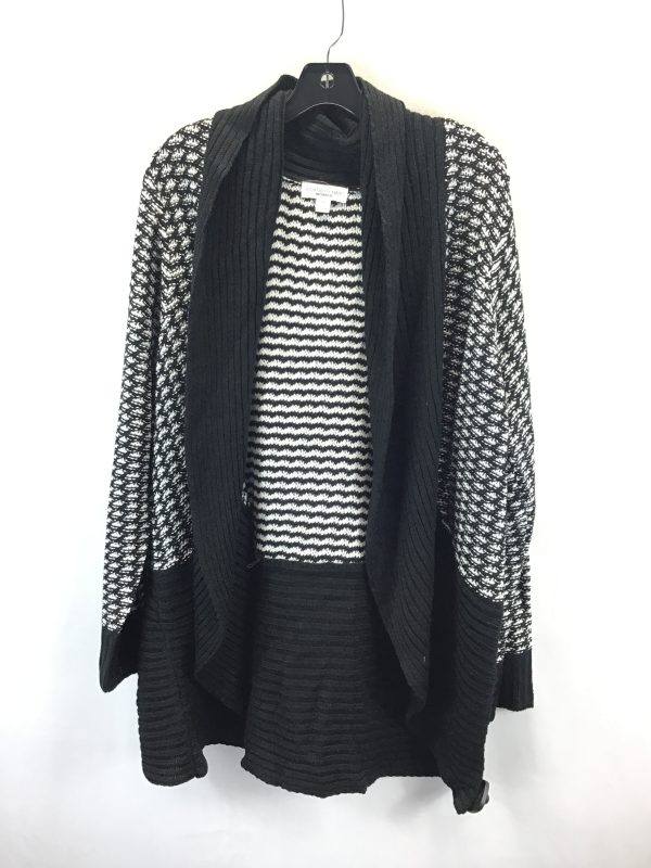 Sweater Cardigan By John Paul Richard In Black & White, Size: 3x on Sale