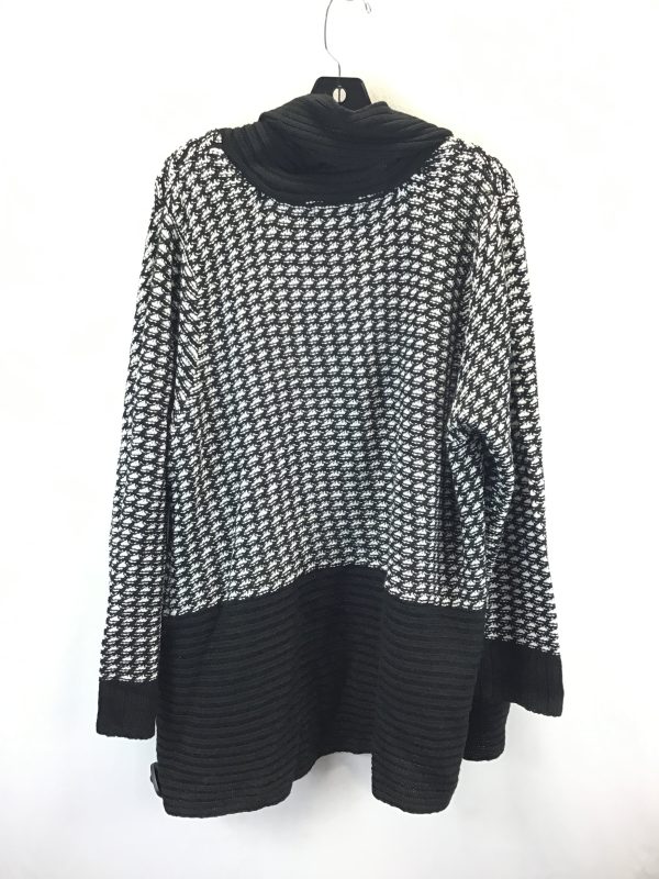 Sweater Cardigan By John Paul Richard In Black & White, Size: 3x on Sale