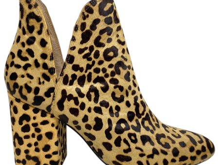 Boots Ankle Heels By Steve Madden In Animal Print, Size: 9.5 For Cheap