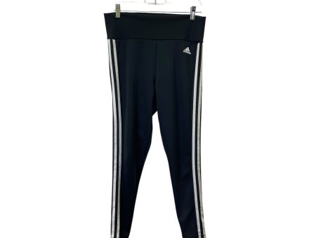 Athletic Leggings By Adidas In Black & White, Size:M For Discount