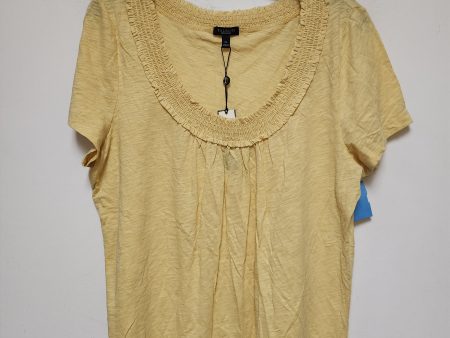 Top Short Sleeve By Talbots In Yellow, Size: Xl Supply