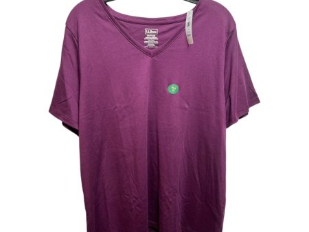 Top Short Sleeve Basic By L.l. Bean In Purple, Size: 2x For Sale