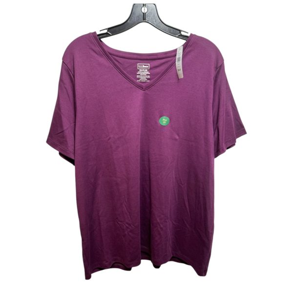 Top Short Sleeve Basic By L.l. Bean In Purple, Size: 2x For Sale