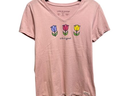 Tulip Top Short Sleeve By Life Is Good In Pink, Size: S For Discount