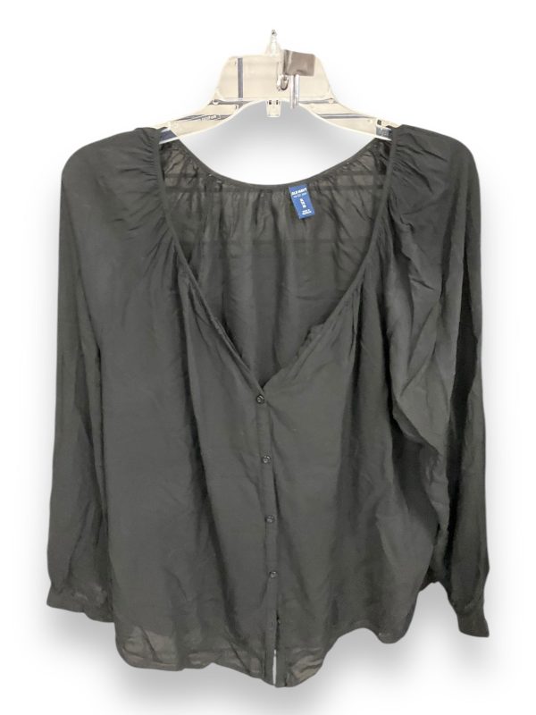 Top Long Sleeve By Old Navy In Black, Size: Xl Fashion