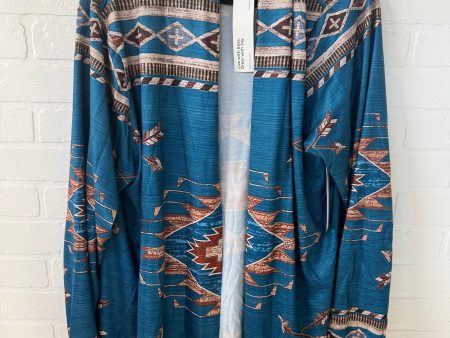 Cardigan By  bloomchic In Blue & Brown, Size: Xl Discount