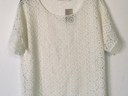 Top Short Sleeve By Chicos In White, Size: M Online Sale