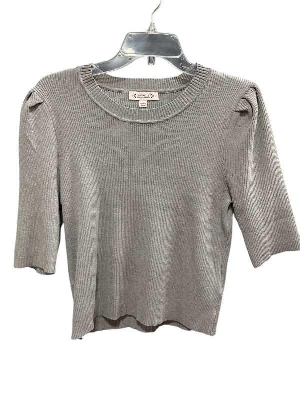 Top Short Sleeve By Nanette Lepore In Grey, Size: L For Cheap