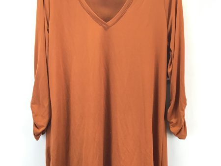 Top 3 4 Sleeve Basic By Susan Graver In Brown, Size: M For Sale