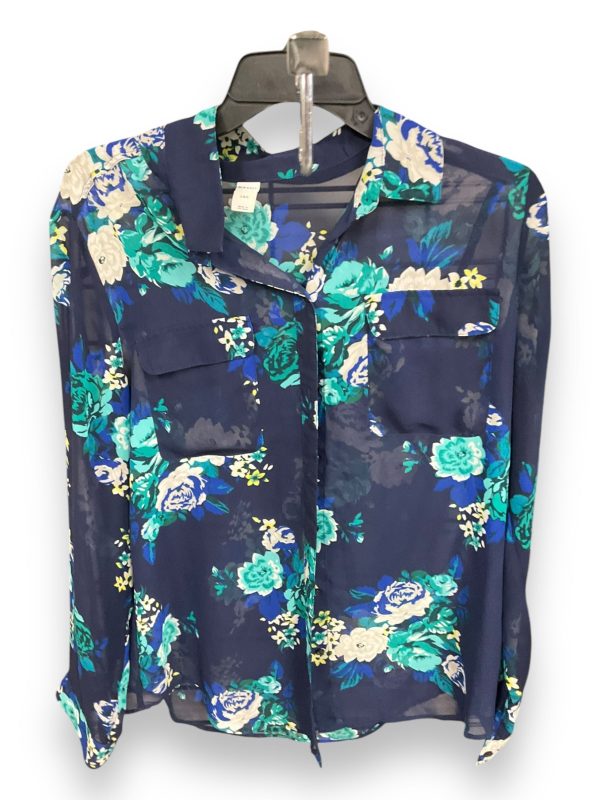 Blouse Long Sleeve By Old Navy In Floral Print, Size: L Online now