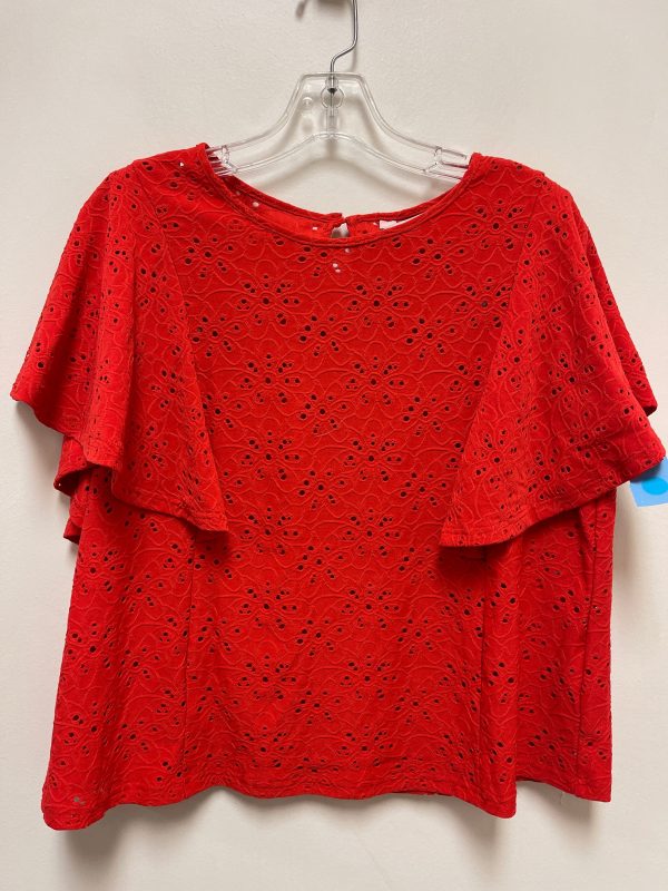 Top Short Sleeve By Nanette By Nanette Lepore In Red, Size: S Hot on Sale