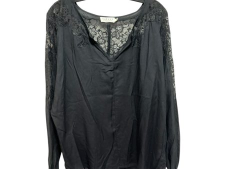 Lace Top Long Sleeve By Velvet In Black, Size: M Online