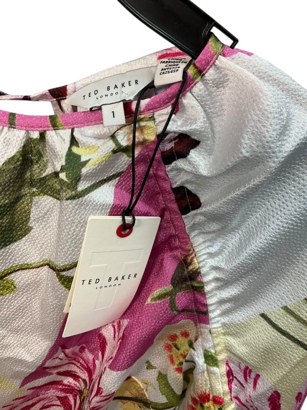 Top Short Sleeve Designer By Ted Baker In Floral Print, Size: S Online