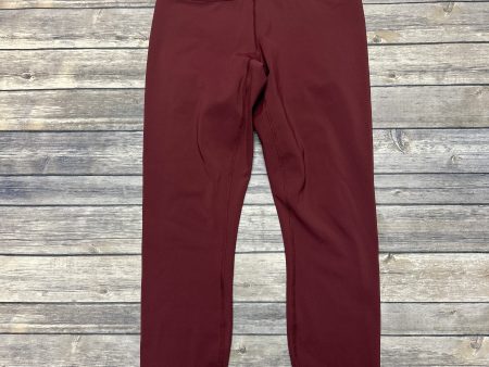 Athletic Leggings By 90 Degrees By Reflex In Red, Size: M Supply