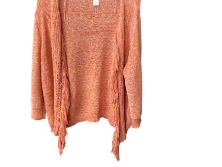 Sweater Cardigan By Ruby Rd In Orange & Pink, Size: 1x For Sale