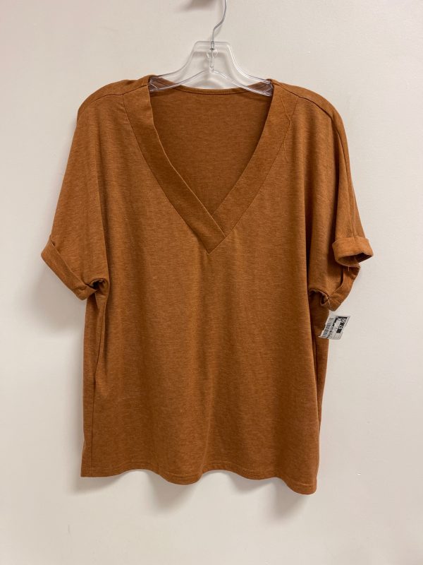 Top Short Sleeve Basic By Clothes Mentor In Orange, Size: L Discount