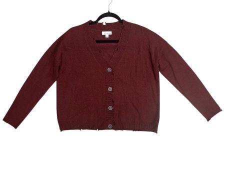 Cardigan By Allison Joy In Maroon, Size: S For Cheap