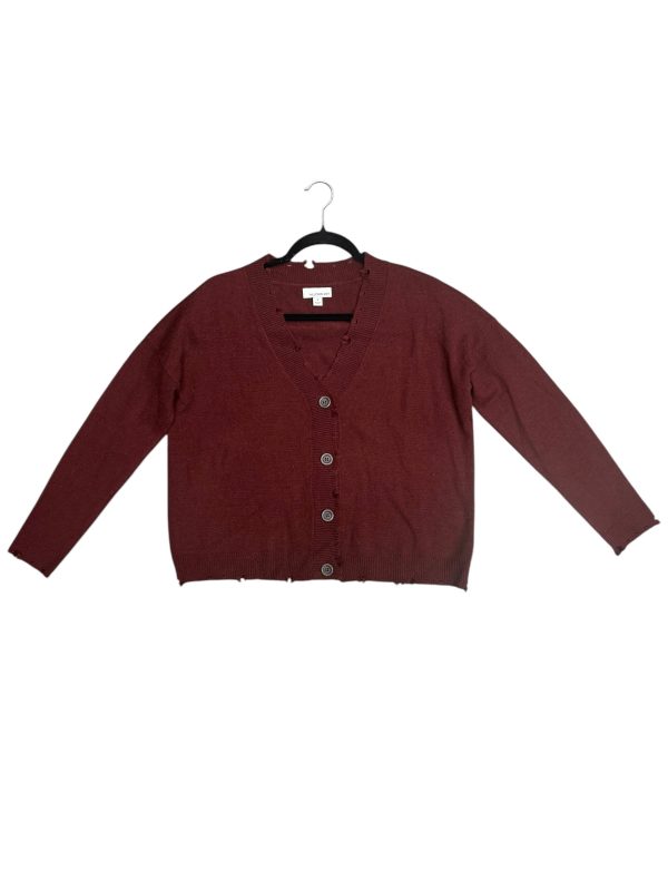 Cardigan By Allison Joy In Maroon, Size: S For Cheap