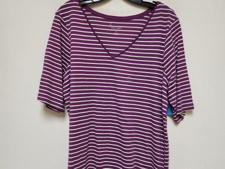 Top Short Sleeve Basic By Lane Bryant In Striped Pattern, Size: Xl Sale