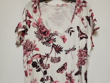 Top Short Sleeve Basic By Talbots In Floral Print, Size: 2x Fashion