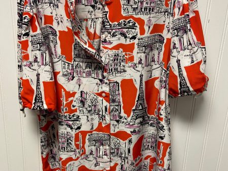 Top Short Sleeve Designer By Karl Lagerfeld In Red, Size: Xs Discount